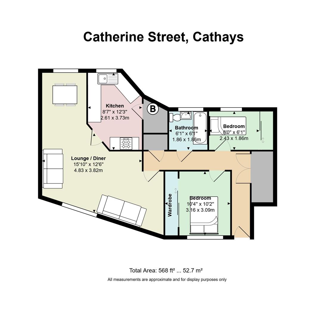 Floorplan for Catherine Street, Cathays, Cardiff